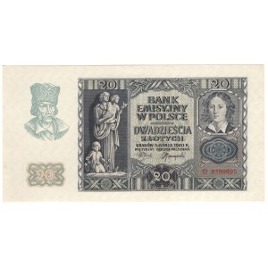 Generalne Gubernatorstwo, 20 złotych 1940, seria O
