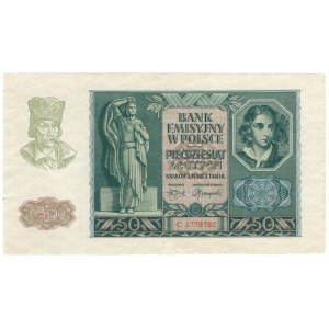 General Government, 50 zloty 1940, series C