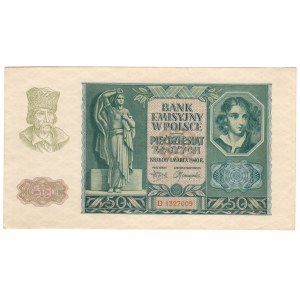 Generalne Gubernatorstwo, 50 złotych 1940, seria D