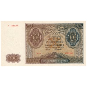 Generalne Gubernatorstwo, 100 złotych 1941, seria A