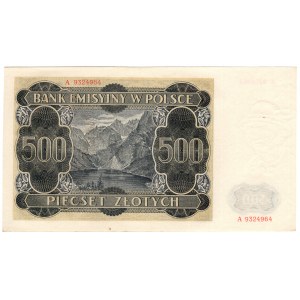General Government, 500 zloty 1940, series A