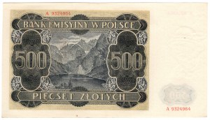 General Government, 500 zloty 1940, series A