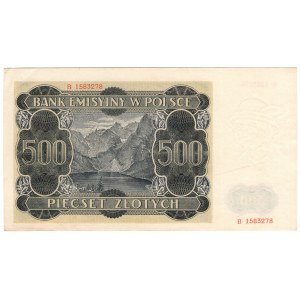 Gouvernement général, 500 zloty 1940, série B