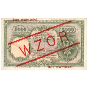 5.000 złotych 1919 - WZÓR - wysoki nadruk