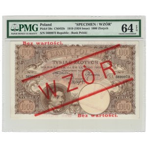 1.000 złotych 1919 - WZÓR - wysoki nadruk