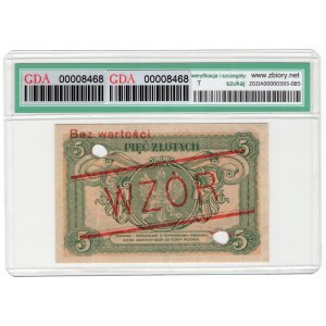 Pass ticket, 5 zloty 1925, series A, Constitution, MODEL