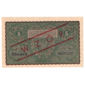 5 marek polskich 1919, II SERIA CX, WZÓR