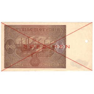 1000 złotych 1946, seria N, SPECIMEN