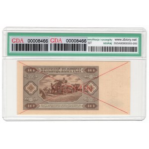 10 gold 1948, AA series, SPECIMEN