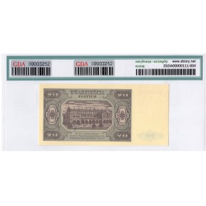 20 zloty 1948, série KE, MODÈLE
