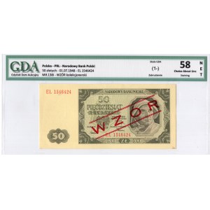 50 złotych 1948, seria EL, WZÓR