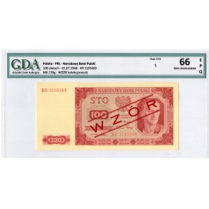 100 złotych 1948, seria KR, WZÓR