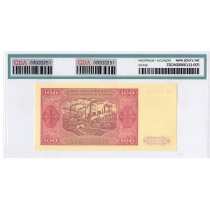 100 złotych 1948, seria KR, WZÓR