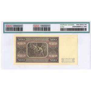 500 zloty 1948, série CC, MODÈLE
