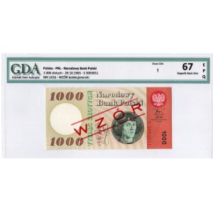 1000 złotych 1965, seria S, WZÓR