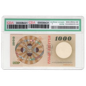 1000 złotych 1965, seria A, SPECIMEN