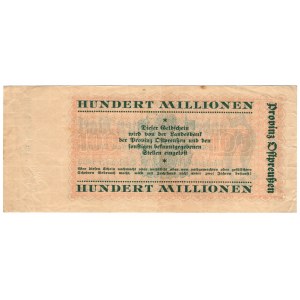 Königsberg, 100 millions de marks 1923