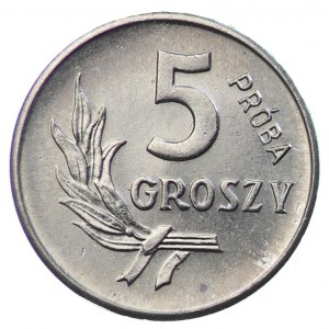 PRL, 5 groszy 1949, próba NIKIEL