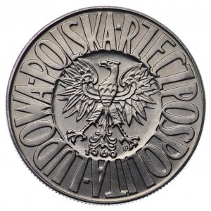 PRL, 10 zloty 1969, échantillon NIKIEL - XXV ans de PRL