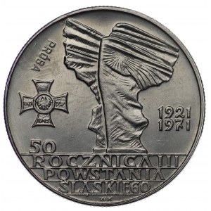 PRL, 10 zloty 1971, échantillon NIKIEL - Insurrection de Silésie, monument
