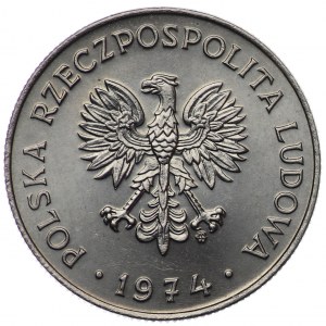 People's Republic of Poland, 10 gold 1974, NIKIEL sample - Sienkiewicz