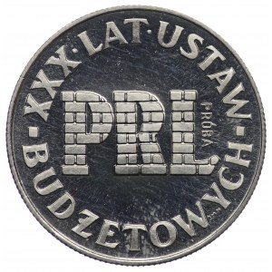 PRL, 20 złotych 1976, próba NIKIEL - XXX lat ustaw budżetowych PRL