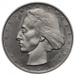 PRL, 50 złotych 1972, próba NIKIEL - Chopin, mała głowa