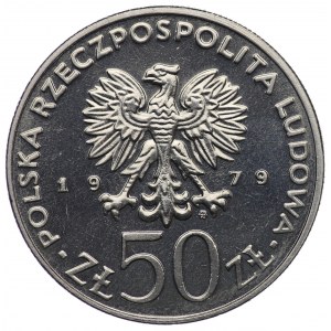 Volksrepublik Polen, 50 Zloty 1979, NIKIEL Muster - Mieszko I, Büste