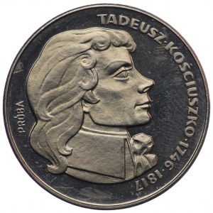 PRL, 100 zloty 1976, échantillon NIKIEL - Tadeusz Kościuszko, dans le sens des aiguilles d'une montre