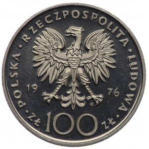 PRL, 100 złotych 1976, próba NIKIEL - Tadeusz Kościuszko, w prawo