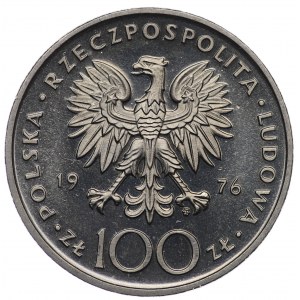 République populaire de Pologne, 100 zloty 1976, échantillon NIKIEL - Kazimierz Pułaski, gauche