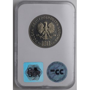PRL, 100 złotych 1978, próba NIKIEL - głowa łosia