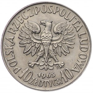 PRL, 10 zloty 1965, sample MIEDZIONIKIEL - VII Wieków Warszawy