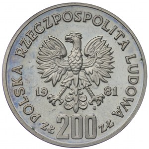 République populaire de Pologne, 200 zloty 1981, échantillon SREBRO - Władysław I Herman