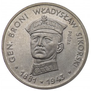 République populaire de Pologne, 100 zlotys 1981, échantillon SREBRO - Władysław Sikorski