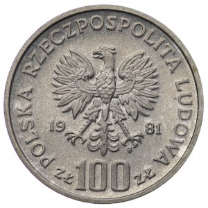 République populaire de Pologne, 100 zlotys 1981, échantillon SREBRO - Władysław Sikorski