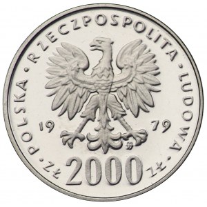 République populaire de Pologne, 2 000 or 1979, échantillon NIKIEL - Nicolaus Copernicus