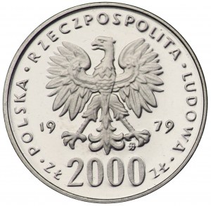 People's Republic of Poland, 2,000 gold 1979, NIKIEL sample - Nicolaus Copernicus