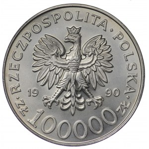 III RP, 100.000 PLN 1990 Solidarité type A