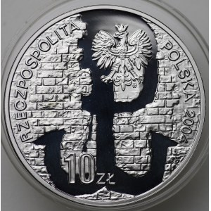 III RP, 10 PLN 2004 60e anniversaire du soulèvement de Varsovie