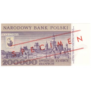 People's Republic of Poland, 200,000 zloty 1989, MODEL - No 0764*, series A 0000000