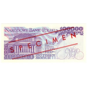 République populaire de Pologne, 100 000 zlotys 1993, MODÈLE - No 0241*, Série A 0000000