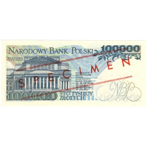 PRL, 100 000 złotych 1990, WZÓR - No 0806*, seria A 0000000