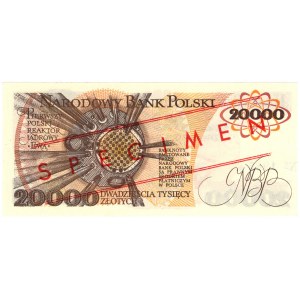 PRL, 20 000 złotych 1989, WZÓR - No 1985*, seria A 0000000