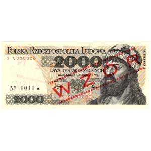 People's Republic of Poland, 2,000 zloty 1979, MODEL - No 1011*, series S 0000000