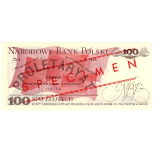 PRL, 100 złotych 1979, WZÓR - No 2899*, seria EU 0000000