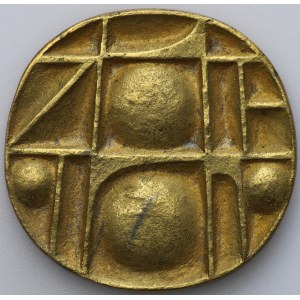 Pologne, médaille de l'exposition des beaux-arts du raisin d'or 1969, dessinée par Tadeusz Dobosz