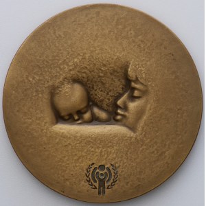 Pologne, Médaille, J. Markiewicz, Maternité 1979