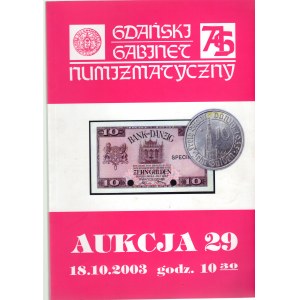 Katalog aukcyjny Gdański Gabinet Numizmatyczny, aukcja 29