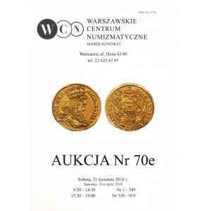 Catalogue de vente WCN, vente 70e